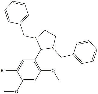 2-bromo-4-(1,3-dibenzyl-2-imidazolidinyl)-5-methoxyphenyl methyl ether Structure