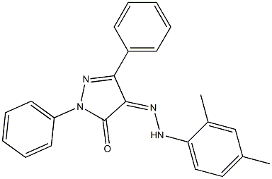 1,3-diphenyl-1H-pyrazole-4,5-dione 4-[N-(2,4-dimethylphenyl)hydrazone] Structure