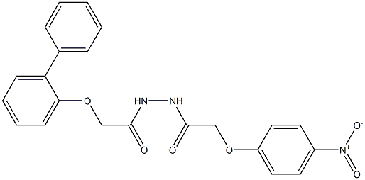 2-([1,1'-biphenyl]-2-yloxy)-N'-[2-(4-nitrophenoxy)acetyl]acetohydrazide Structure