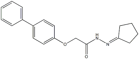 2-([1,1'-biphenyl]-4-yloxy)-N'-cyclopentylideneacetohydrazide Structure