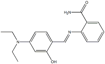 2-({(E)-[4-(diethylamino)-2-hydroxyphenyl]methylidene}amino)benzamide Structure