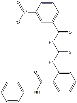 2-({[(3-nitrobenzoyl)amino]carbothioyl}amino)-N-phenylbenzamide 구조식 이미지