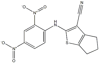 2-(2,4-dinitroanilino)-5,6-dihydro-4H-cyclopenta[b]thiophene-3-carbonitrile 구조식 이미지