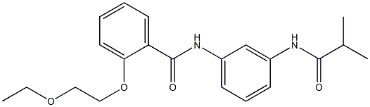 2-(2-ethoxyethoxy)-N-[3-(isobutyrylamino)phenyl]benzamide Structure