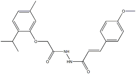 2-(2-isopropyl-5-methylphenoxy)-N'-[(E)-3-(4-methoxyphenyl)-2-propenoyl]acetohydrazide Structure