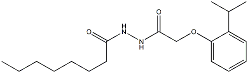 2-(2-isopropylphenoxy)-N'-octanoylacetohydrazide Structure