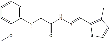 2-(2-methoxyanilino)-N'-[(E)-(3-methyl-2-thienyl)methylidene]acetohydrazide 구조식 이미지