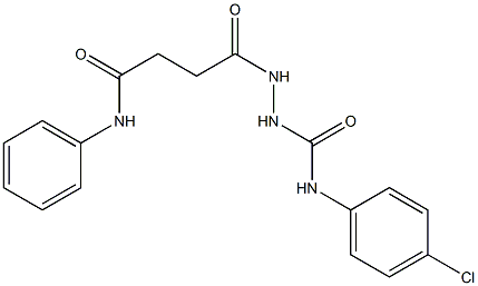 2-(4-anilino-4-oxobutanoyl)-N-(4-chlorophenyl)-1-hydrazinecarboxamide Structure