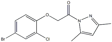 2-(4-bromo-2-chlorophenoxy)-1-(3,5-dimethyl-1H-pyrazol-1-yl)-1-ethanone 구조식 이미지