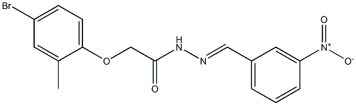 2-(4-bromo-2-methylphenoxy)-N'-[(E)-(3-nitrophenyl)methylidene]acetohydrazide Structure