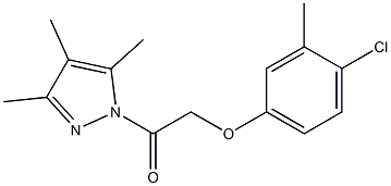 2-(4-chloro-3-methylphenoxy)-1-(3,4,5-trimethyl-1H-pyrazol-1-yl)-1-ethanone 구조식 이미지