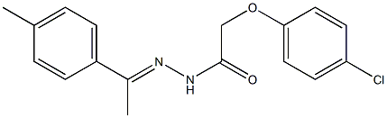 2-(4-chlorophenoxy)-N'-[(E)-1-(4-methylphenyl)ethylidene]acetohydrazide Structure