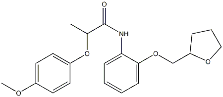 2-(4-methoxyphenoxy)-N-[2-(tetrahydro-2-furanylmethoxy)phenyl]propanamide 구조식 이미지