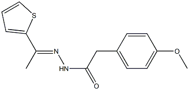 2-(4-methoxyphenyl)-N'-[(E)-1-(2-thienyl)ethylidene]acetohydrazide 구조식 이미지