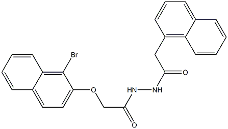 2-[(1-bromo-2-naphthyl)oxy]-N'-[2-(1-naphthyl)acetyl]acetohydrazide 구조식 이미지