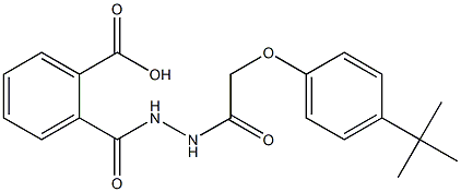 2-[(2-{2-[4-(tert-butyl)phenoxy]acetyl}hydrazino)carbonyl]benzoic acid 구조식 이미지