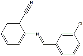 2-{[(E)-(3-chlorophenyl)methylidene]amino}benzonitrile Structure