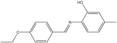 2-{[(E)-(4-ethoxyphenyl)methylidene]amino}-5-methylphenol Structure