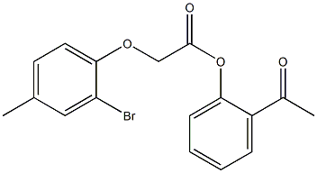 2-acetylphenyl 2-(2-bromo-4-methylphenoxy)acetate Structure