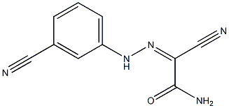 2-cyano-2-[(Z)-2-(3-cyanophenyl)hydrazono]acetamide Structure