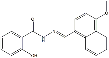 2-hydroxy-N'-[(E)-(4-methoxy-1-naphthyl)methylidene]benzohydrazide 구조식 이미지