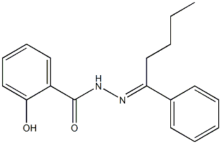 2-hydroxy-N'-[(E)-1-phenylpentylidene]benzohydrazide 구조식 이미지