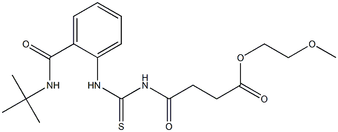 2-methoxyethyl 4-[({2-[(tert-butylamino)carbonyl]anilino}carbothioyl)amino]-4-oxobutanoate Structure