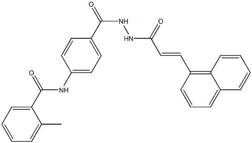 2-methyl-N-[4-({2-[(E)-3-(1-naphthyl)-2-propenoyl]hydrazino}carbonyl)phenyl]benzamide Structure