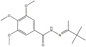 3,4,5-trimethoxy-N'-[(E)-1,2,2-trimethylpropylidene]benzohydrazide Structure