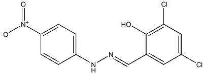 3,5-dichloro-2-hydroxybenzaldehyde N-(4-nitrophenyl)hydrazone 구조식 이미지