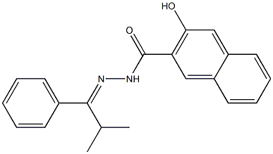 3-hydroxy-N'-[(E)-2-methyl-1-phenylpropylidene]-2-naphthohydrazide 구조식 이미지
