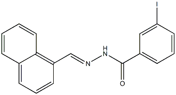3-iodo-N'-[(E)-1-naphthylmethylidene]benzohydrazide 구조식 이미지