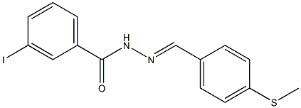 3-iodo-N'-{(E)-[4-(methylsulfanyl)phenyl]methylidene}benzohydrazide Structure