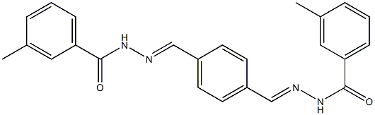 3-methyl-N'-[(E)-(4-{[(E)-2-(3-methylbenzoyl)hydrazono]methyl}phenyl)methylidene]benzohydrazide Structure