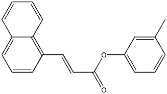 3-methylphenyl (E)-3-(1-naphthyl)-2-propenoate 구조식 이미지