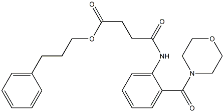 3-phenylpropyl 4-[2-(4-morpholinylcarbonyl)anilino]-4-oxobutanoate Structure