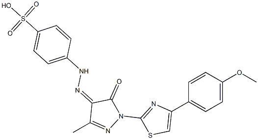 4-(2-{1-[4-(4-methoxyphenyl)-1,3-thiazol-2-yl]-3-methyl-5-oxo-1,5-dihydro-4H-pyrazol-4-ylidene}hydrazino)benzenesulfonic acid 구조식 이미지