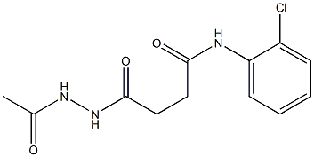 4-(2-acetylhydrazino)-N-(2-chlorophenyl)-4-oxobutanamide 구조식 이미지