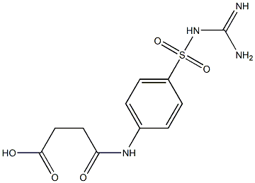4-[4-({[amino(imino)methyl]amino}sulfonyl)anilino]-4-oxobutanoic acid 구조식 이미지