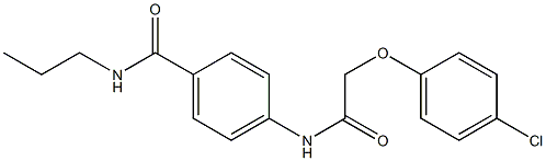 4-{[2-(4-chlorophenoxy)acetyl]amino}-N-propylbenzamide Structure