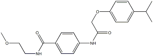 4-{[2-(4-isopropylphenoxy)acetyl]amino}-N-(2-methoxyethyl)benzamide 구조식 이미지