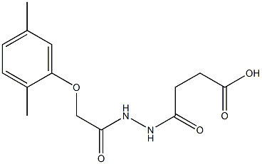 4-{2-[2-(2,5-dimethylphenoxy)acetyl]hydrazino}-4-oxobutanoic acid Structure