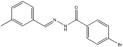 4-bromo-N'-[(E)-(3-methylphenyl)methylidene]benzohydrazide Structure