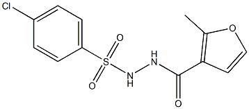 4-chloro-N'-(2-methyl-3-furoyl)benzenesulfonohydrazide Structure