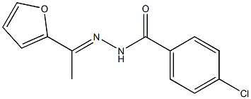 4-chloro-N'-[(E)-1-(2-furyl)ethylidene]benzohydrazide 구조식 이미지