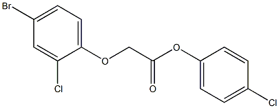 4-chlorophenyl 2-(4-bromo-2-chlorophenoxy)acetate 구조식 이미지