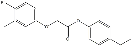 4-ethylphenyl 2-(4-bromo-3-methylphenoxy)acetate 구조식 이미지