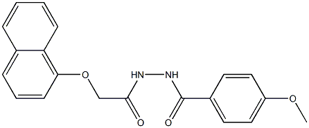 4-methoxy-N'-[2-(1-naphthyloxy)acetyl]benzohydrazide Structure