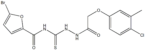 5-bromo-N-({2-[2-(4-chloro-3-methylphenoxy)acetyl]hydrazino}carbothioyl)-2-furamide Structure