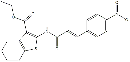 ethyl 2-{[(E)-3-(4-nitrophenyl)-2-propenoyl]amino}-4,5,6,7-tetrahydro-1-benzothiophene-3-carboxylate Structure